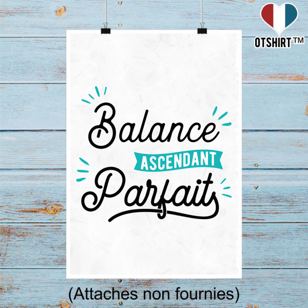 Affiche balance ascendant parfait