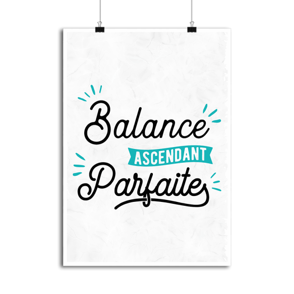 Affiche balance ascendant parfaite