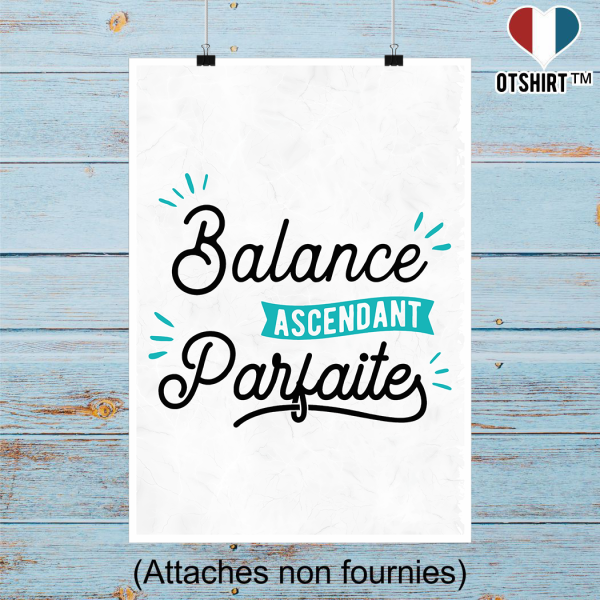 Affiche balance ascendant parfaite