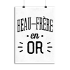 Affiche beau-frere en or