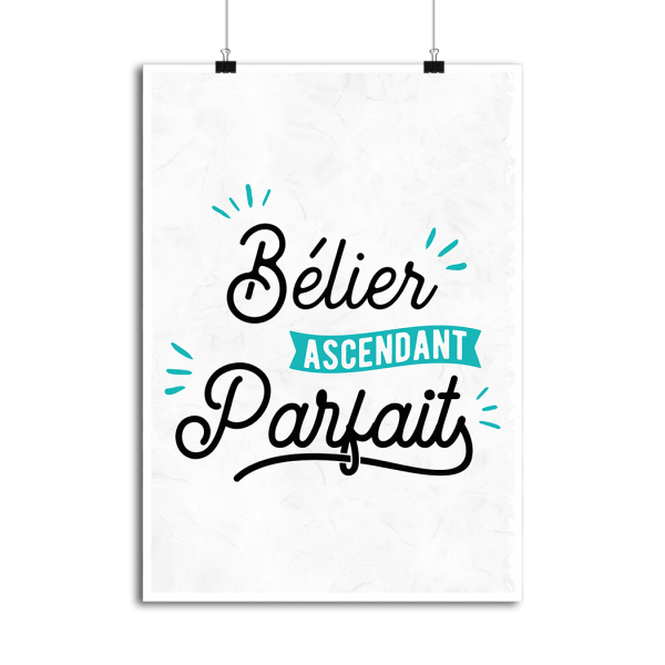 Affiche belier ascendant parfait