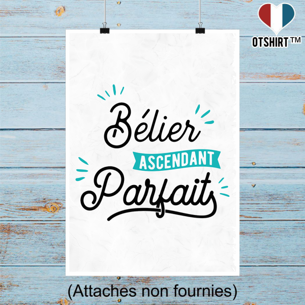 Affiche belier ascendant parfait