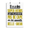 Affiche belle-soeur super hero