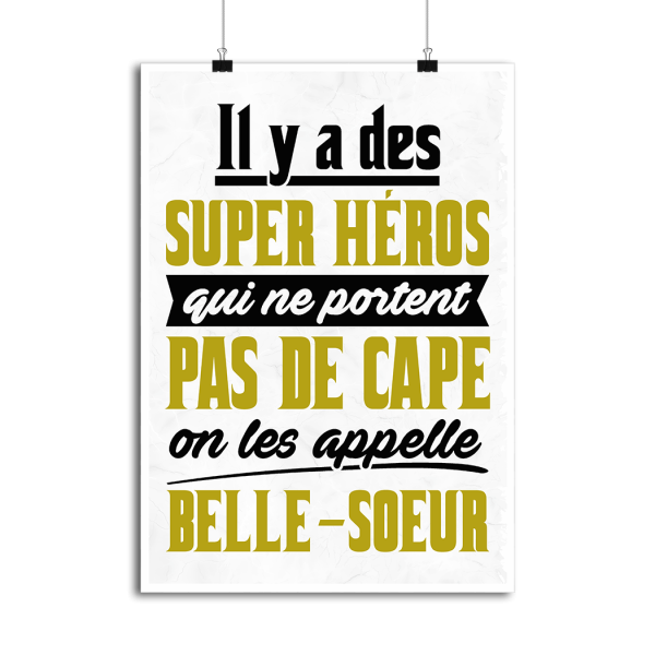 Affiche belle-soeur super hero