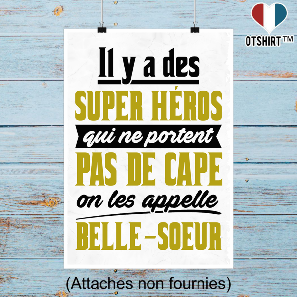 Affiche belle-soeur super hero