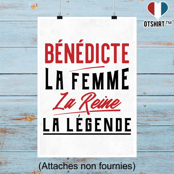 Affiche benedicte la femme la reine la legende