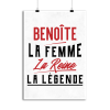 Affiche benoite la femme la reine la legende