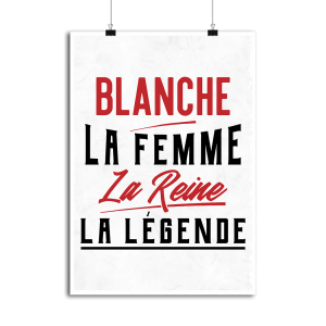 Affiche blanche la femme la reine la legende Affiche blanche la femme la reine la legende