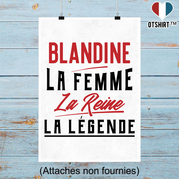 Affiche blandine la femme la reine la legende