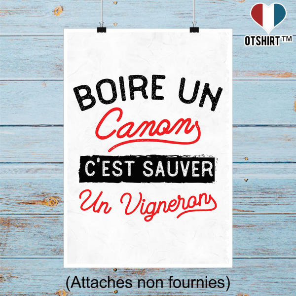 Affiche boire pour sauver