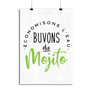 Affiche buvons du mojito Affiche buvons du mojito