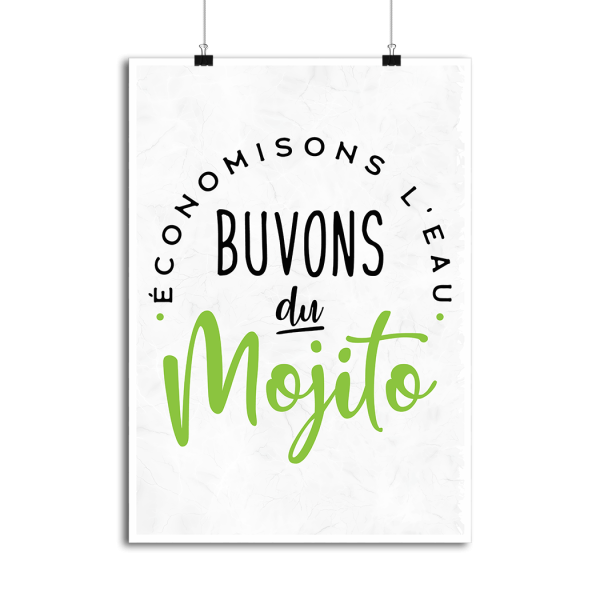 Affiche buvons du mojito