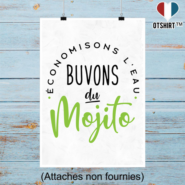 Affiche buvons du mojito