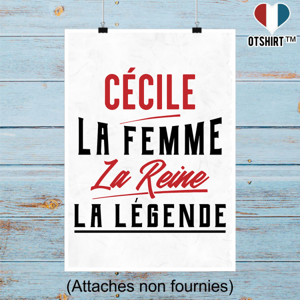 Affiche cecile la femme la reine la legende