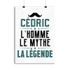 Affiche cedric l_homme le mythe la legende