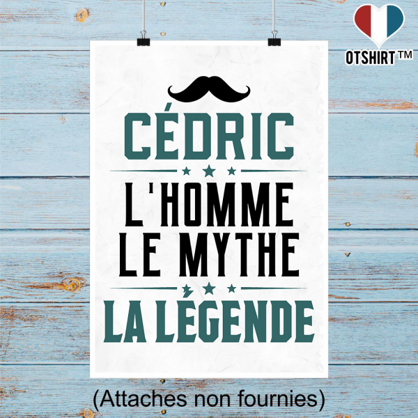 Affiche cedric l_homme le mythe la legende