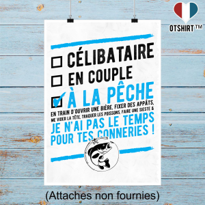 Affiche celibataire a la peche 2