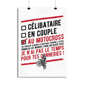 Affiche celibataire au motocross Affiche celibataire au motocross