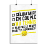 Affiche celibataire au tennis