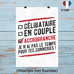 Affiche celibataire en couple accrobranche 1 Affiche celibataire en couple accrobranche 2