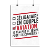 Affiche celibataire en couple aviation