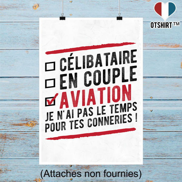 Affiche celibataire en couple aviation