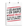 Affiche celibataire en couple beach volley