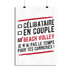 Affiche celibataire en couple beach volley 1