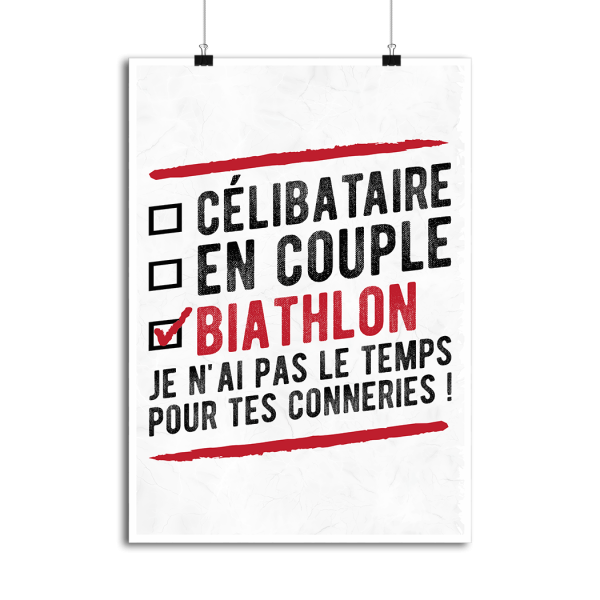 Affiche celibataire en couple biathlon