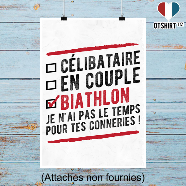 Affiche celibataire en couple biathlon