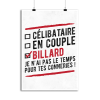 Affiche celibataire en couple billard