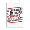 Affiche celibataire en couple bowling