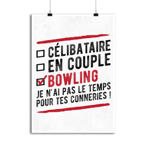 Affiche celibataire en couple bowling 1