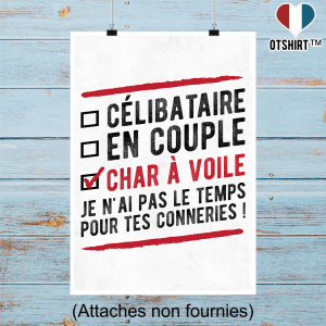 Affiche celibataire en couple char a voile 2
