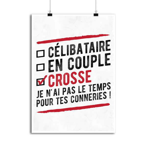 Affiche celibataire en couple crosse