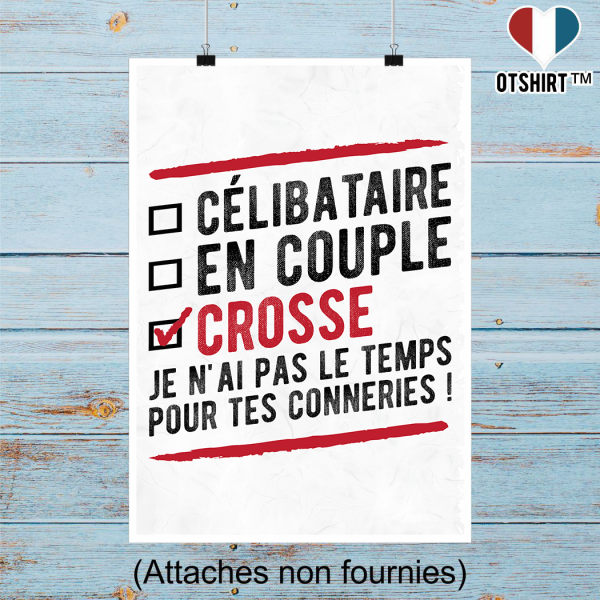 Affiche celibataire en couple crosse