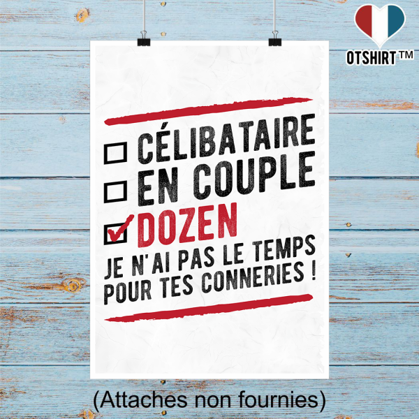 Affiche celibataire en couple dozen