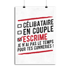 Affiche celibataire en couple escrime 1