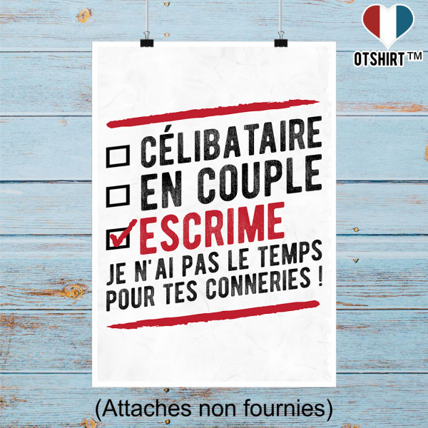 Affiche celibataire en couple escrime