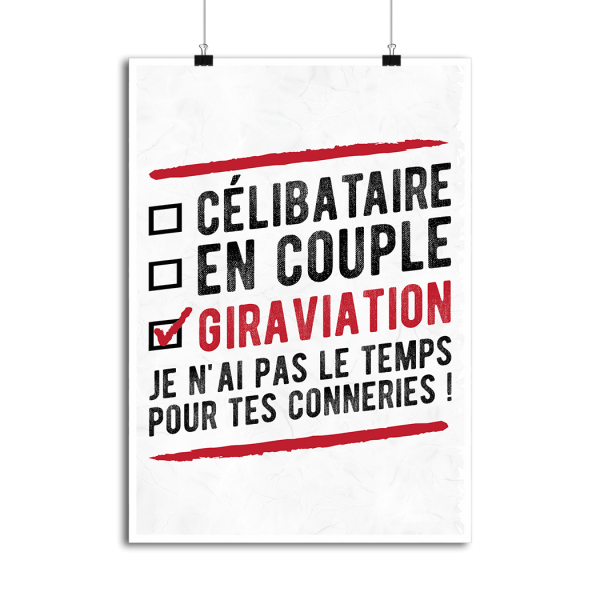 Affiche celibataire en couple giraviation