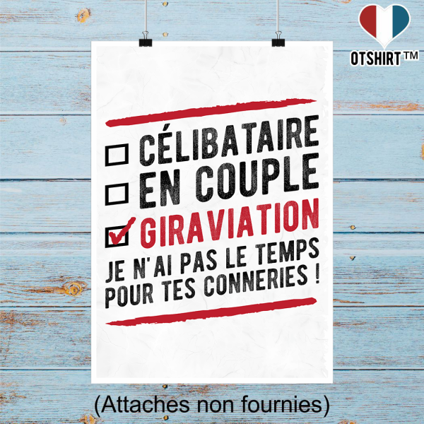 Affiche celibataire en couple giraviation