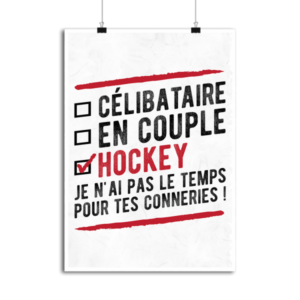 Affiche celibataire en couple hockey