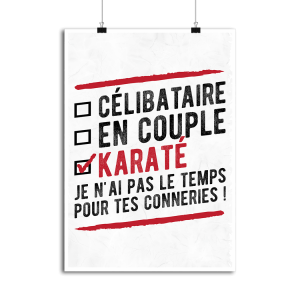 Affiche celibataire en couple karate Affiche celibataire en couple karate