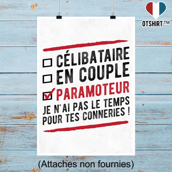 Affiche celibataire en couple paramoteur