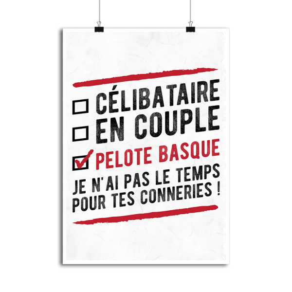 Affiche celibataire en couple pelote basque