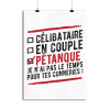 Affiche celibataire en couple petanque