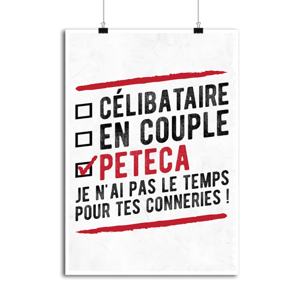 Affiche celibataire en couple peteca