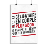 Affiche celibataire en couple plongeon