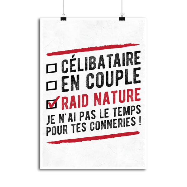 Affiche celibataire en couple raid nature