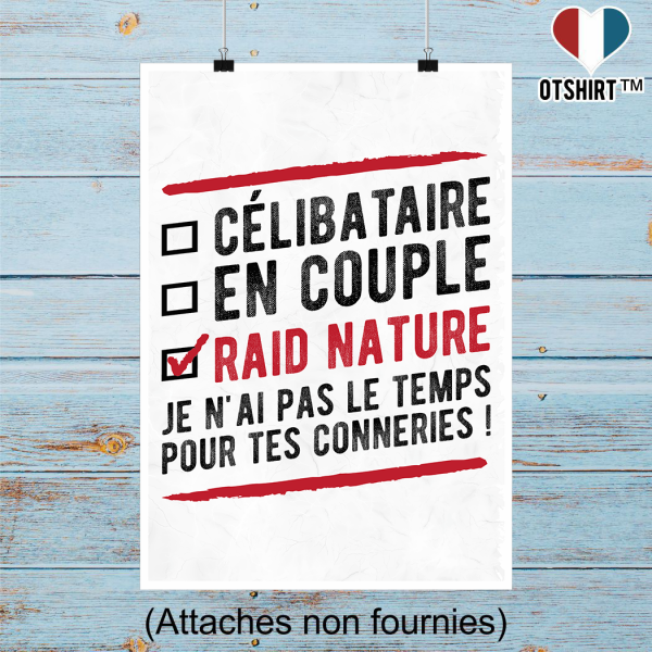 Affiche celibataire en couple raid nature